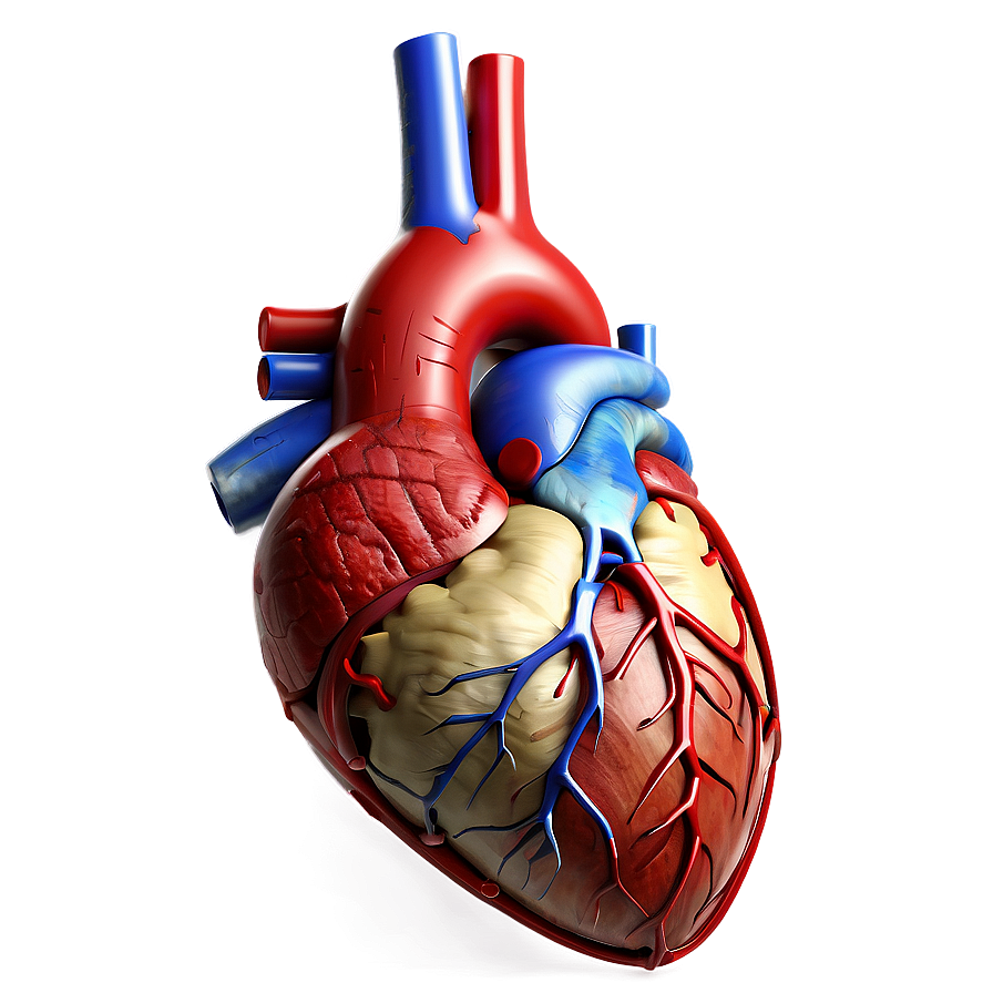 Detailed Anatomical Heart Art Png Bqf81 PNG image