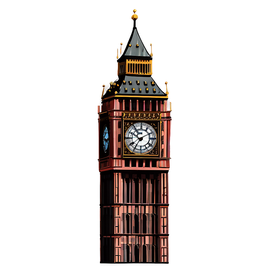 Detailed Big Ben Architecture Png Rop PNG image