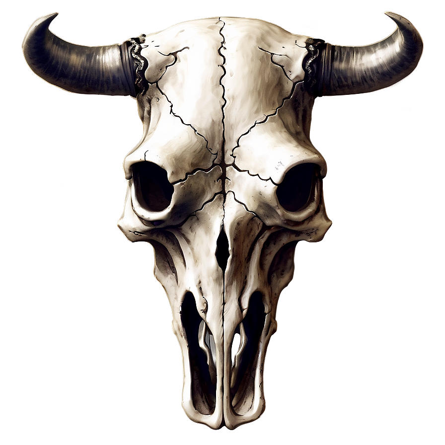 Detailed Bull Skull Sketch Png 85 PNG image