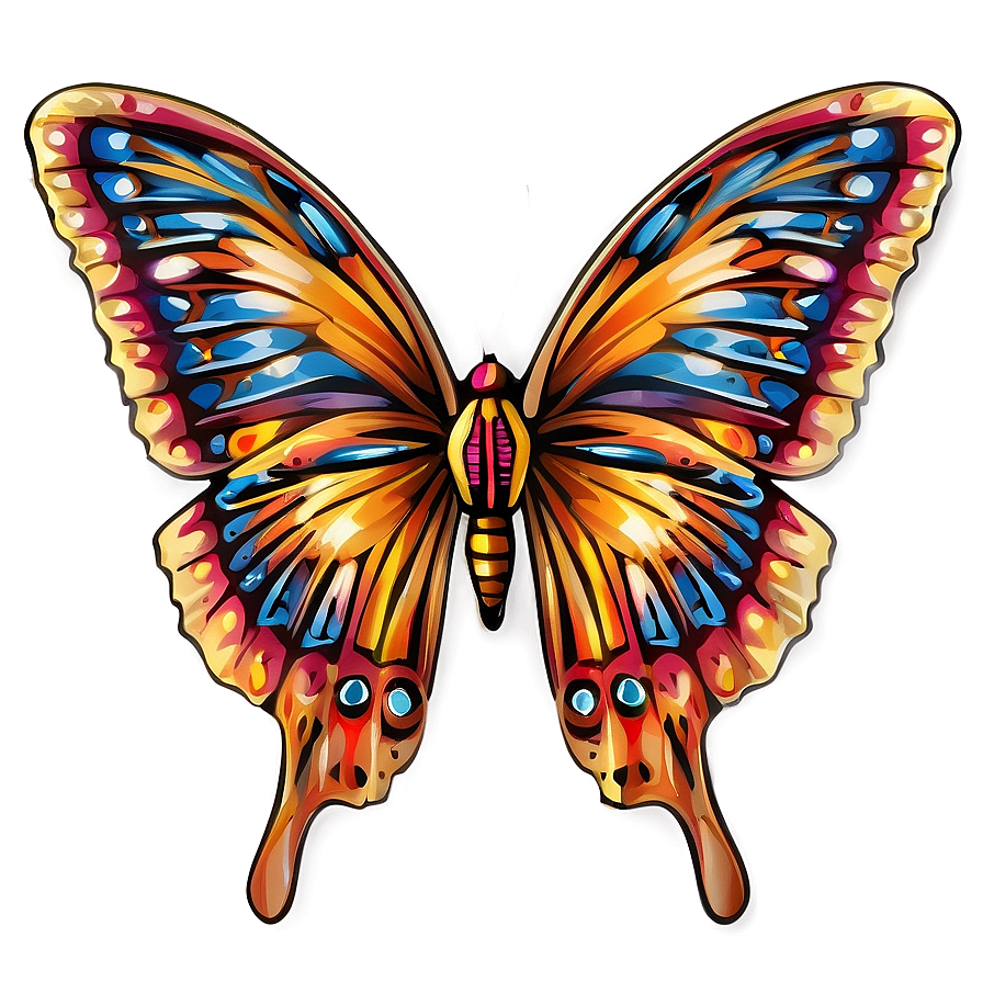 Detailed Butterfly Outline Png Dko24 PNG image