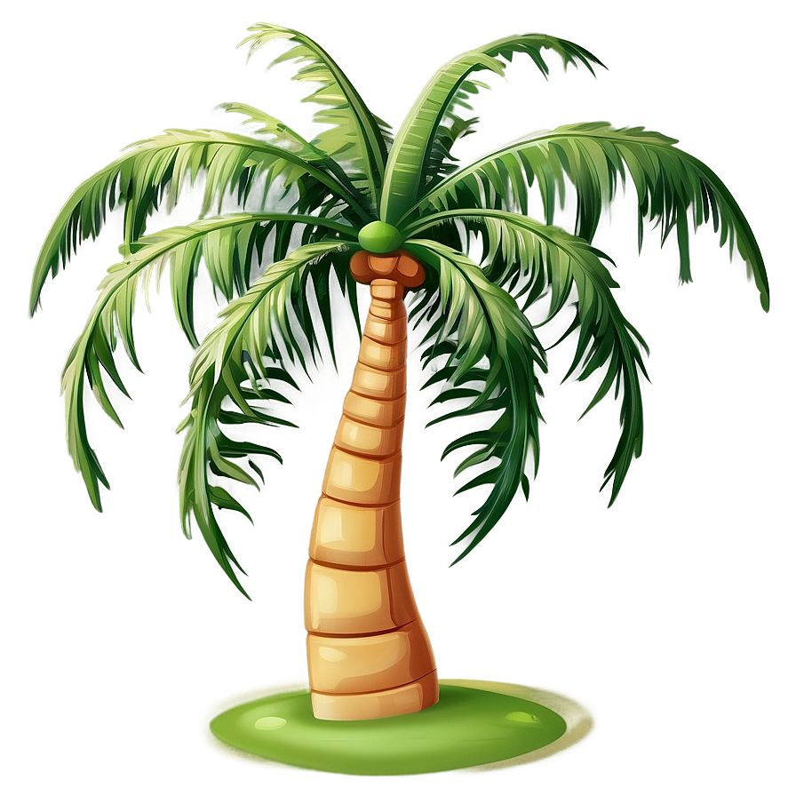 Detailed Cartoon Palm Tree Png 06212024 PNG image