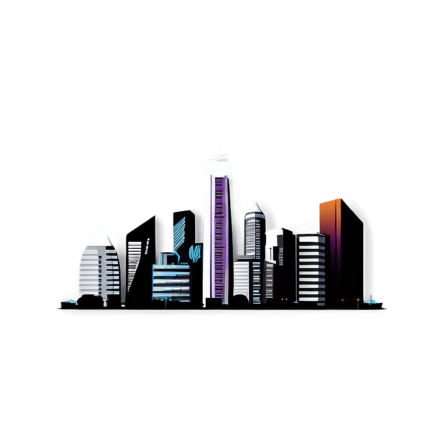 Detailed City Skyline Png Blo31 PNG image