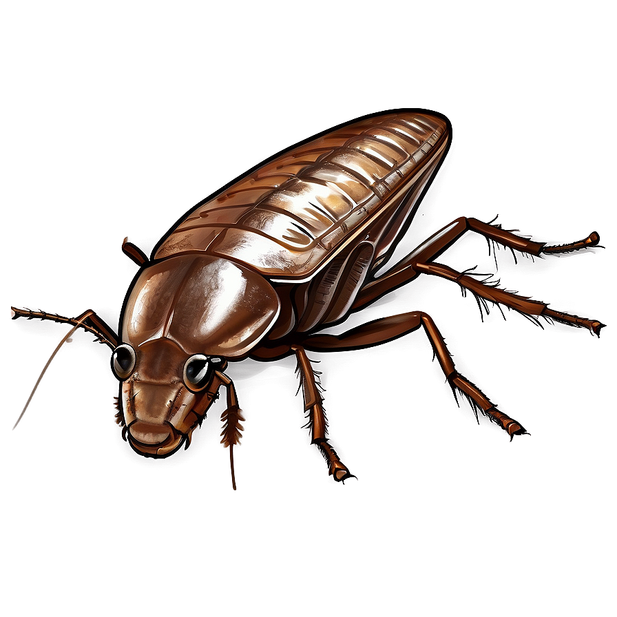 Detailed Cockroach Drawing Png 05232024 PNG image