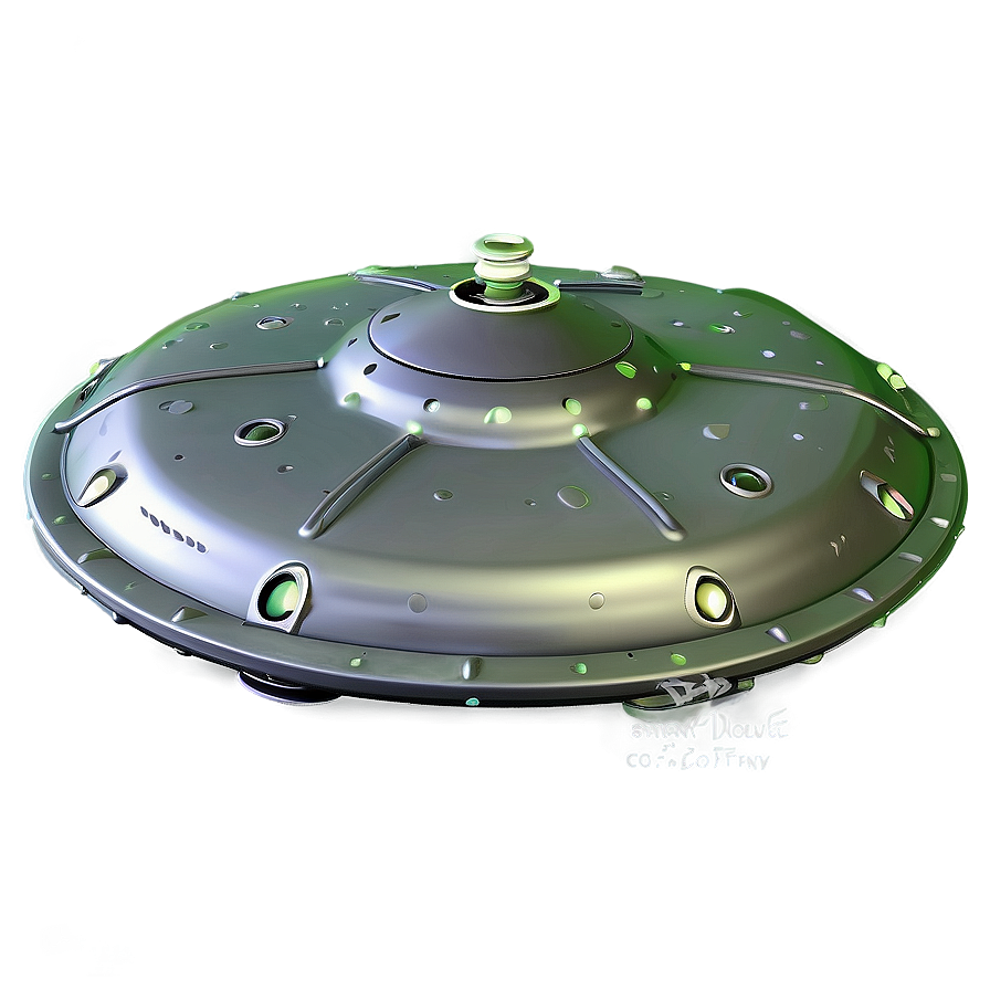 Detailed Flying Saucer Render Png Dbk PNG image