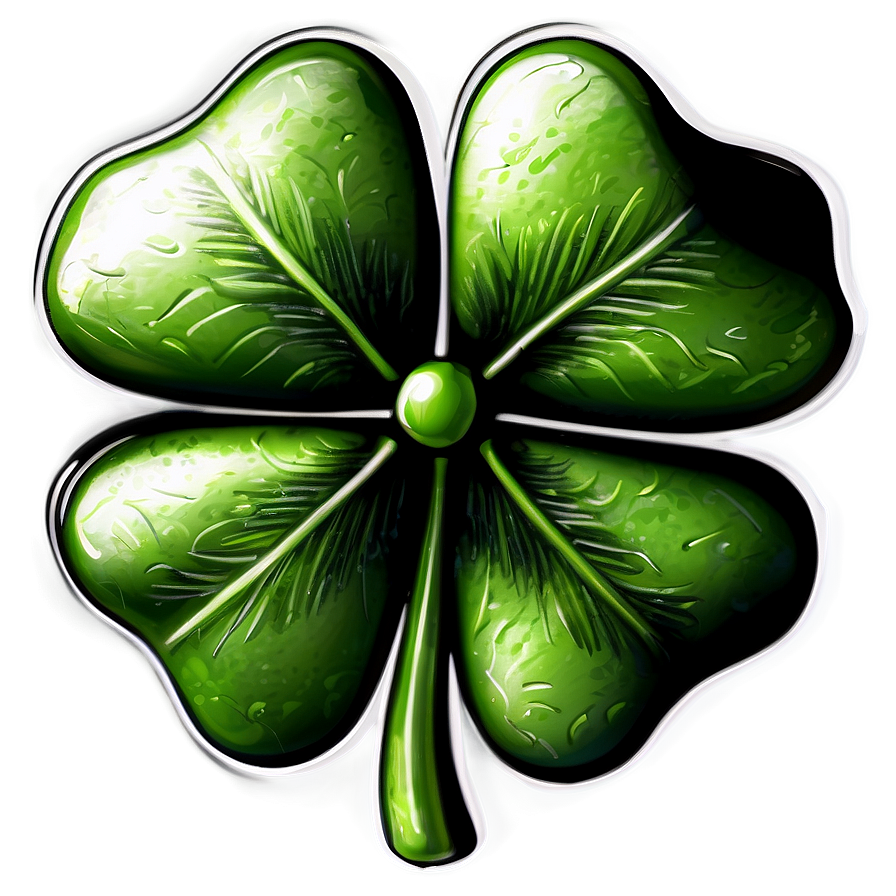 Detailed Four Leaf Clover Png 05252024 PNG image