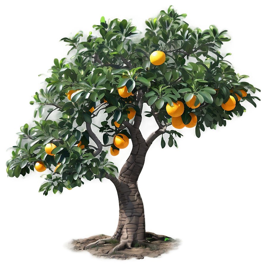 Detailed Orange Tree Png Hqp PNG image