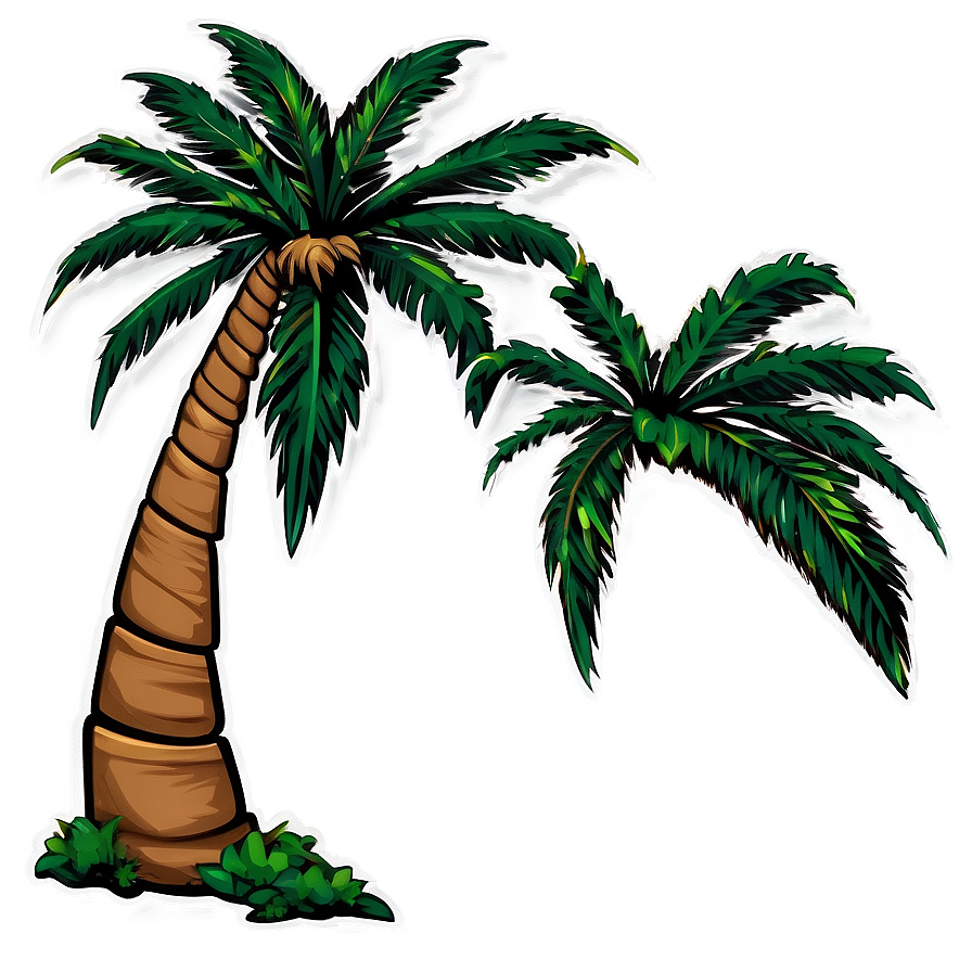 Detailed Palm Tree Silhouette Png Bat91 PNG image