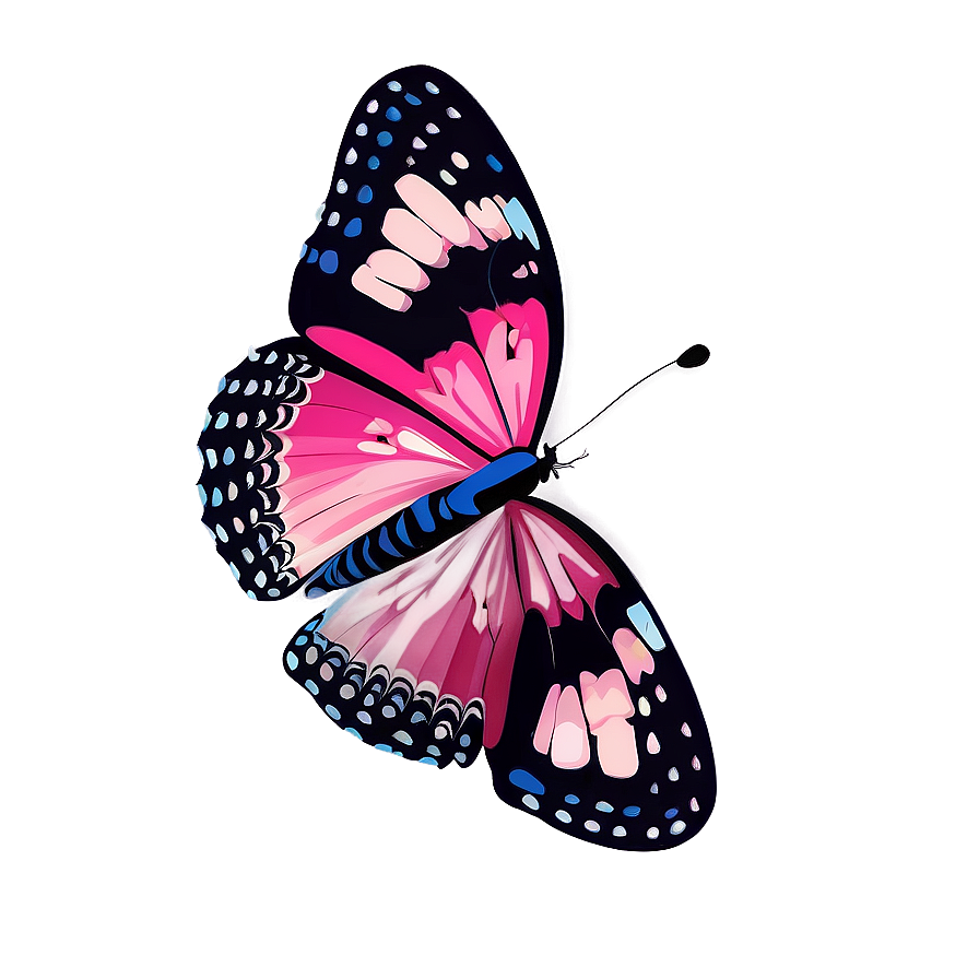 Detailed Pink Butterfly Illustration Png 06212024 PNG image