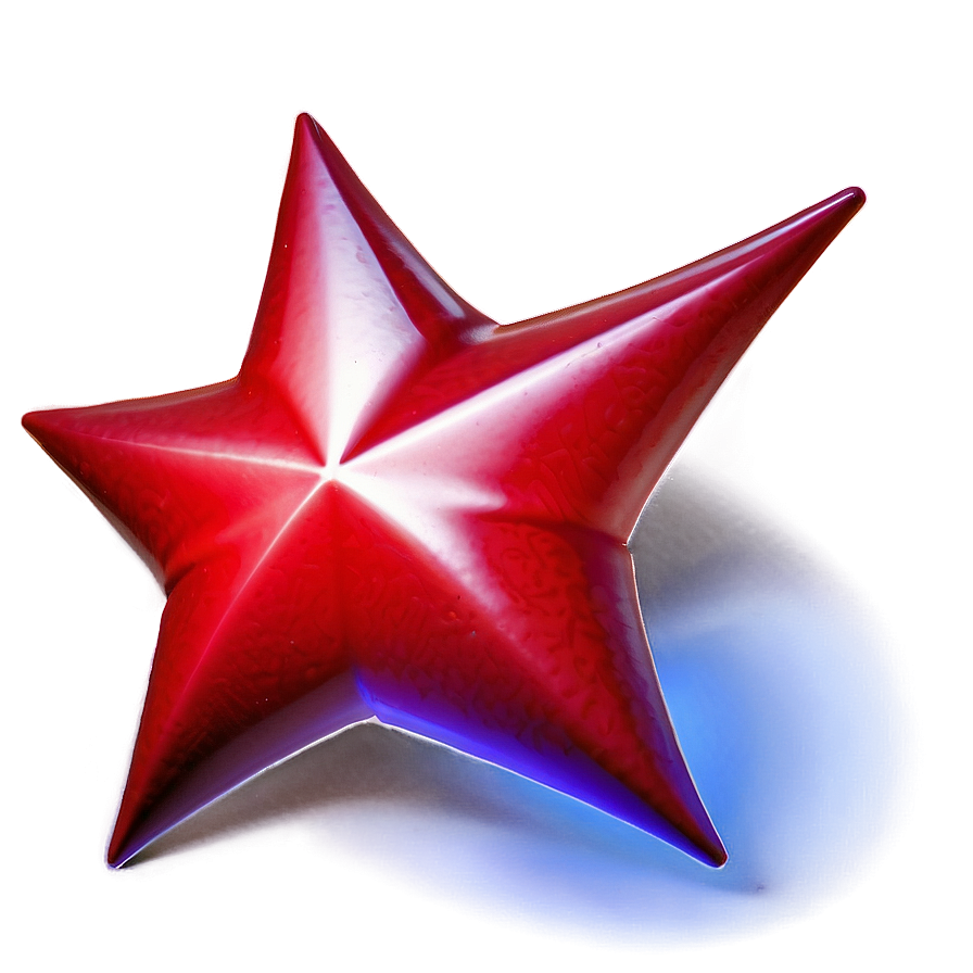 Detailed Red Star Png Soq PNG image