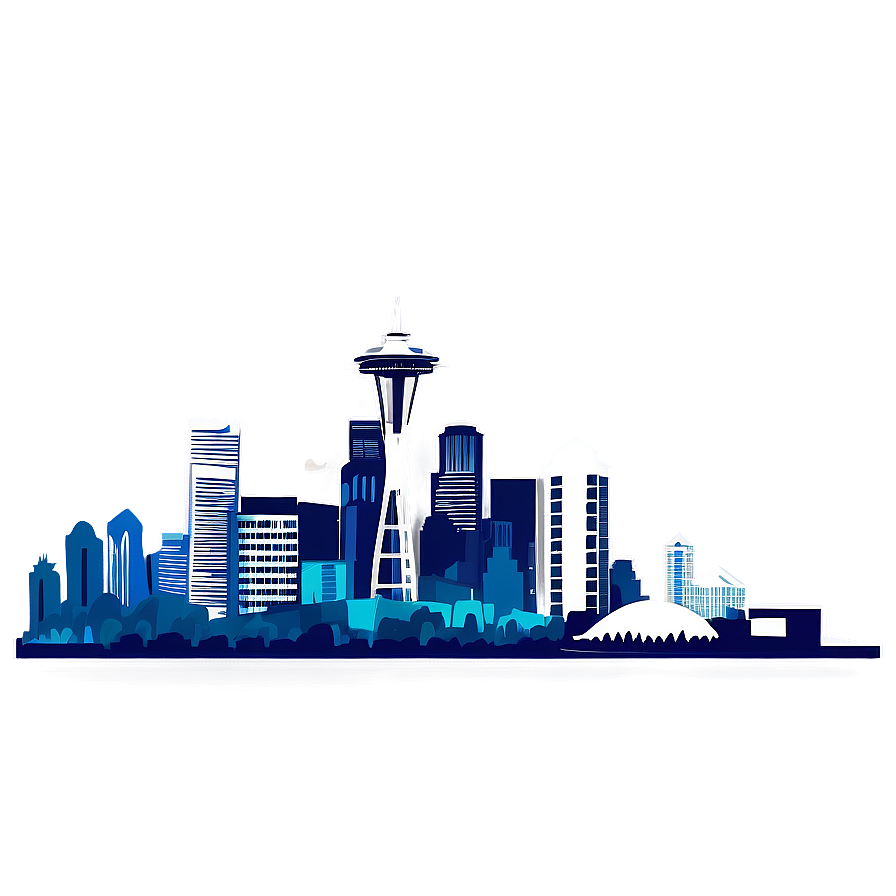 Detailed Seattle Skyline Architecture Png 06252024 PNG image