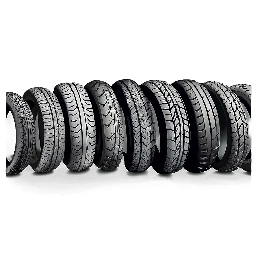 Detailed Tire Tread Illustration Png 06272024 PNG image