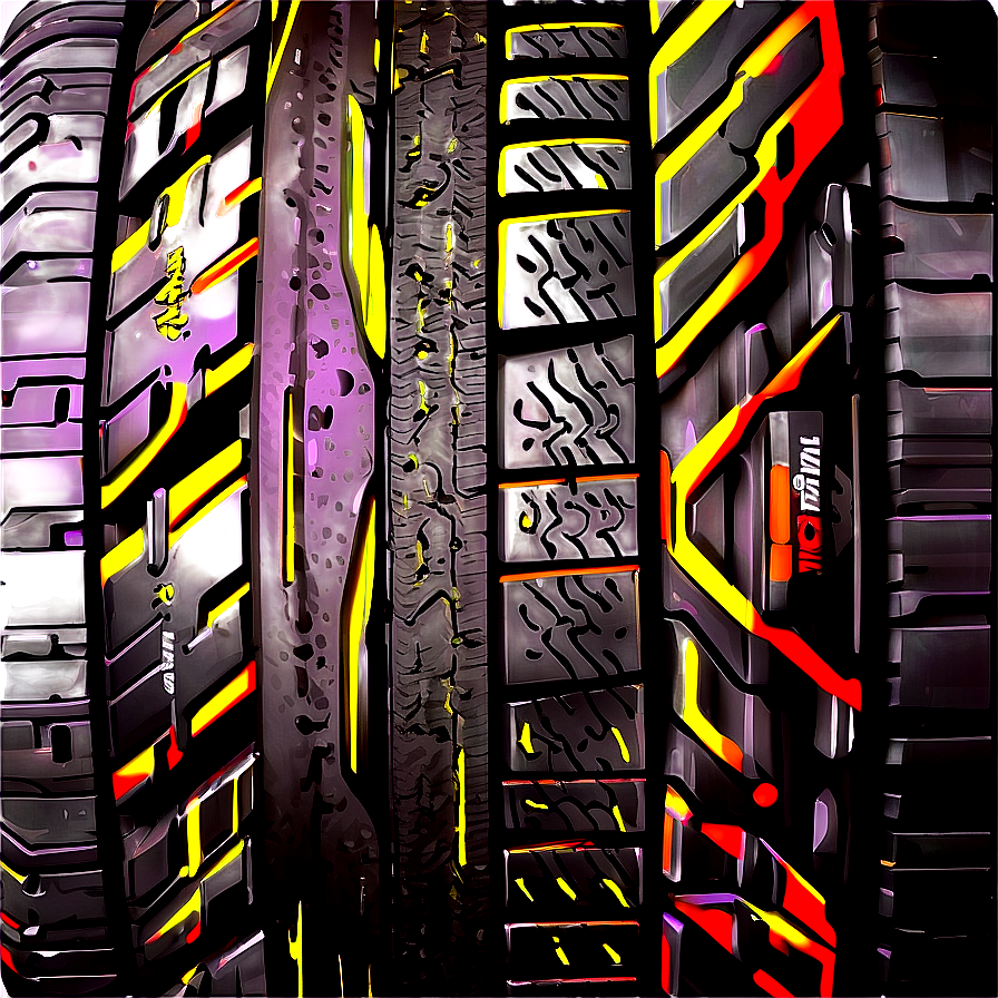 Detailed Tire Tread Illustration Png Wmj51 PNG image