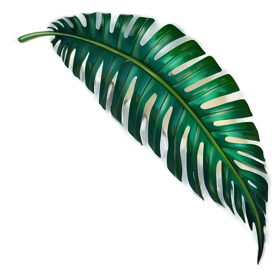 Detailed Tropical Leaf Artwork Png 33 PNG image