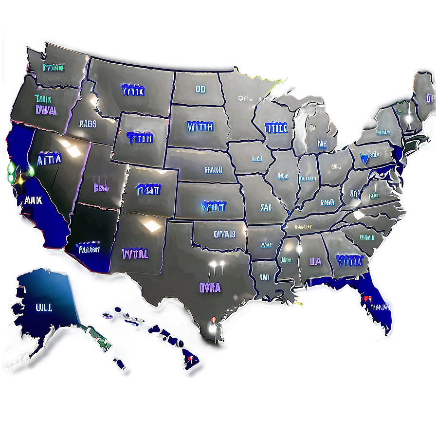 Detailed Usa States Png 47 PNG image