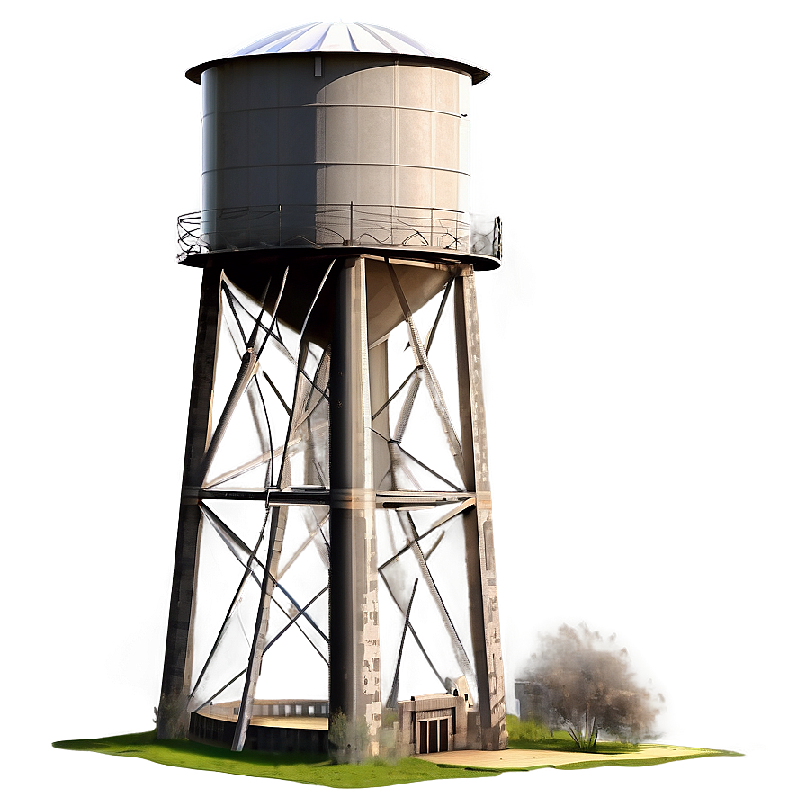 Detailed Water Tower Structure Png Aho PNG image