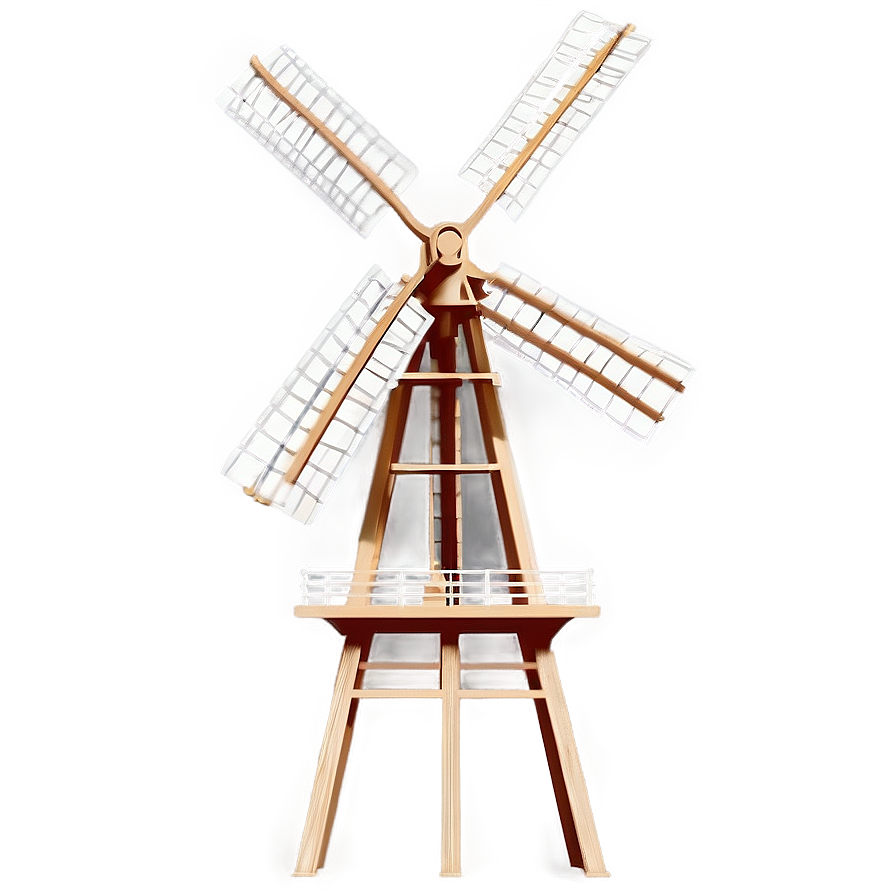 Detailed Windmill Blueprint Png Cvu PNG image