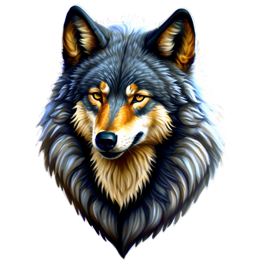 Detailed Wolf Head Sketch Png Egw PNG image