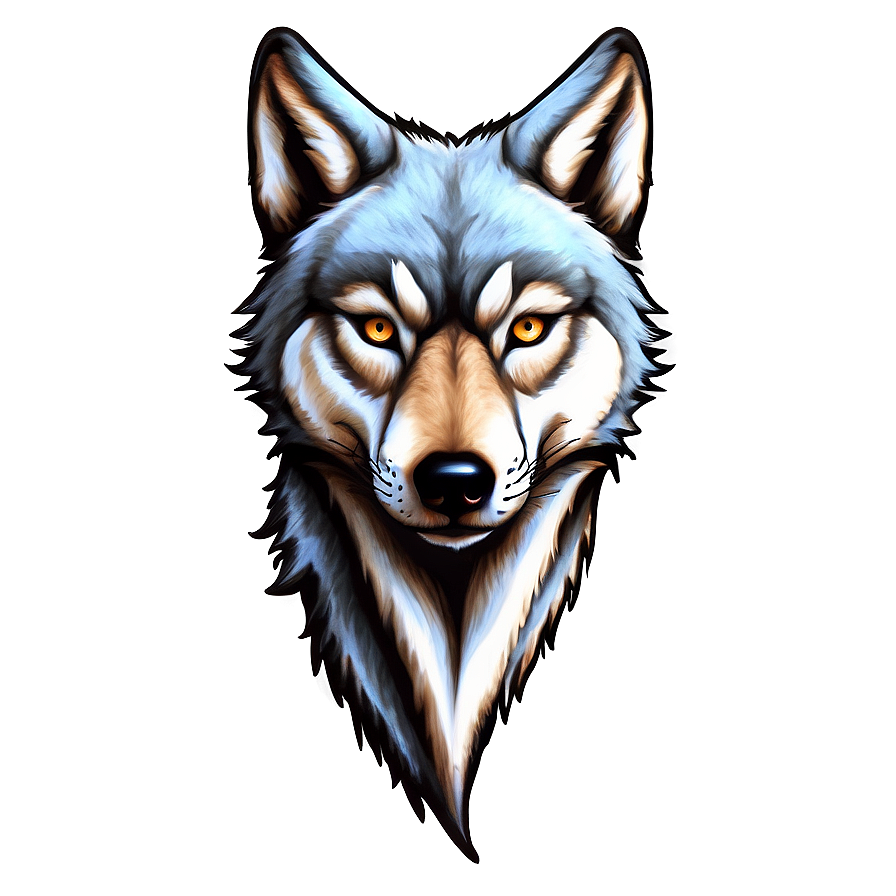 Detailed Wolf Head Sketch Png Gpw94 PNG image