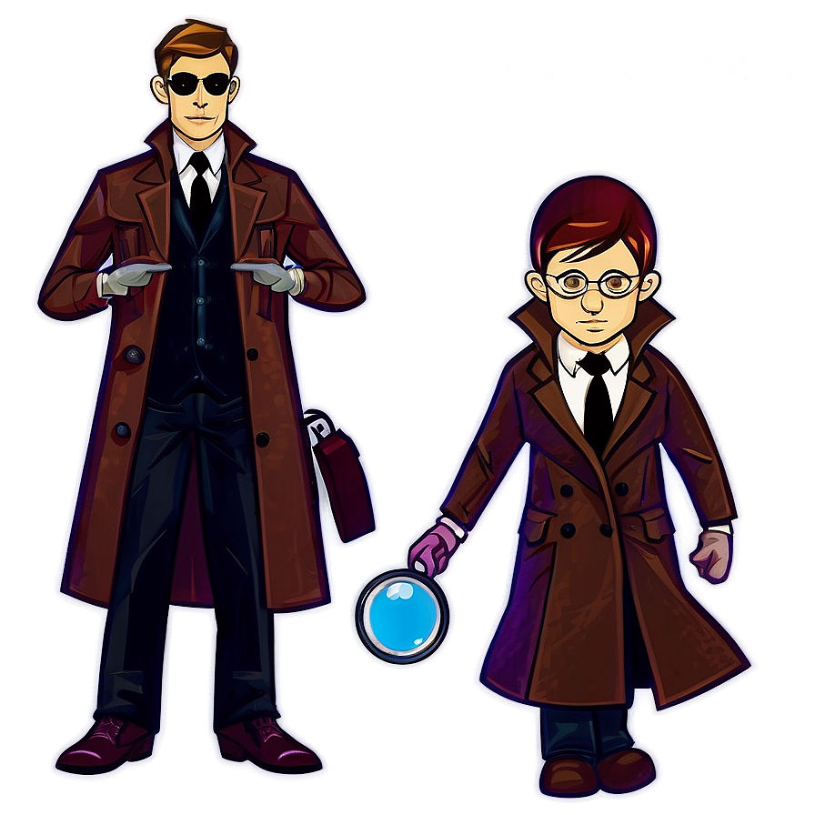 Detective And Mystery Cartoon Character Png 11 PNG image