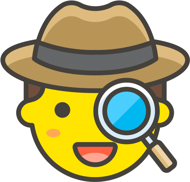Detective_ Emoji_with_ Magnifying_ Glass PNG image