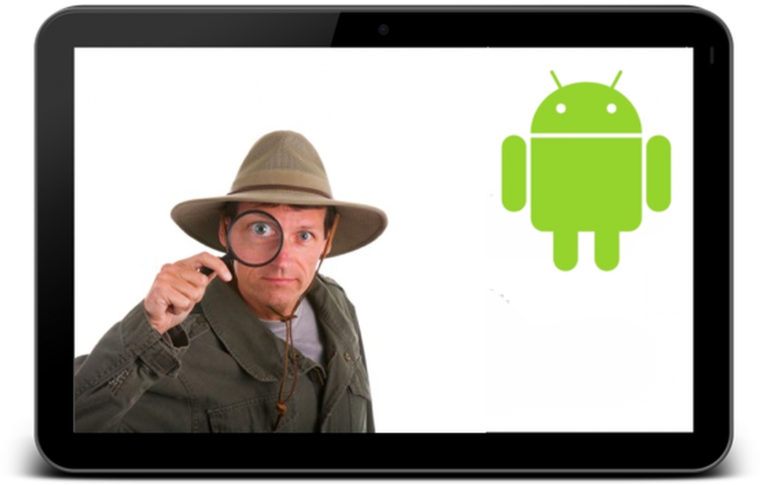 Detective Inspecting Android Character PNG image