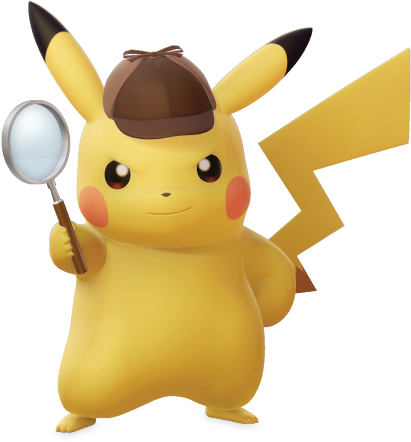 Detective Pikachuwith Magnifying Glass PNG image