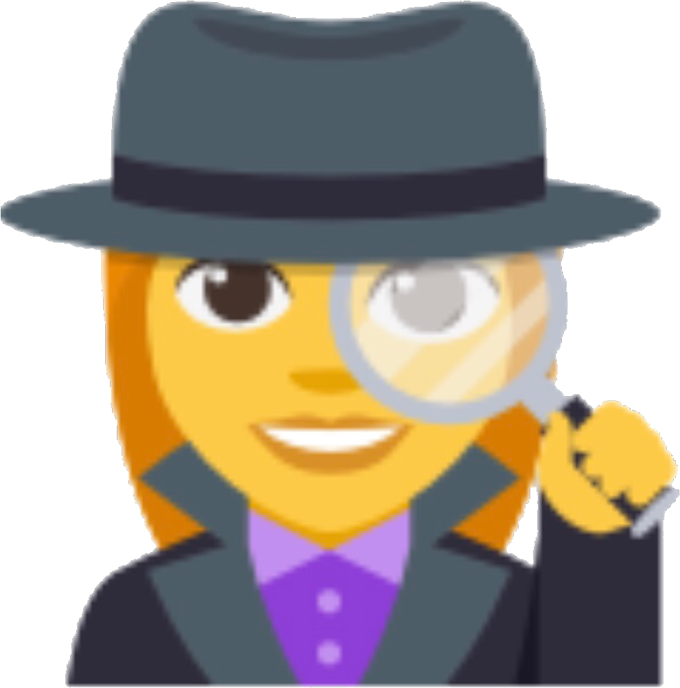 Detective With Magnifying Glass Emoji PNG image