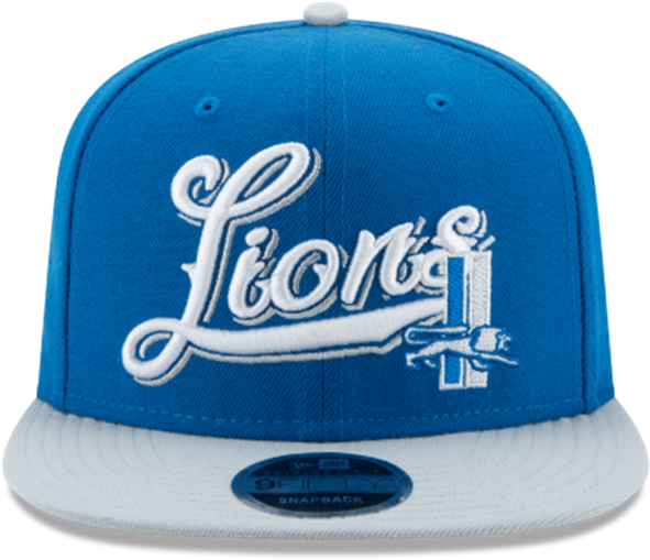 Detroit Lions Blue Snapback Hat PNG image