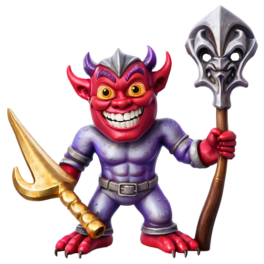Devil Holding Trident Png Cod PNG image