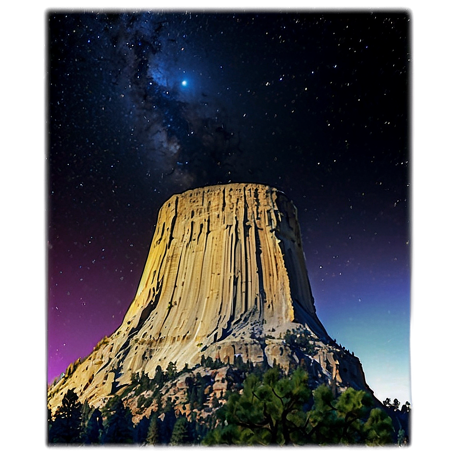 Devil's Tower Monument Wyoming Png 06252024 PNG image