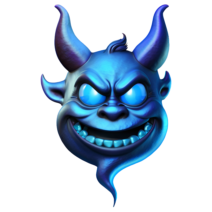 Devilish Blue Emoji Png Svi1 PNG image