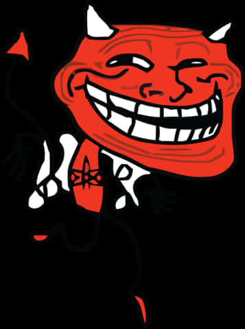 Devilish_ Troll_ Face_ Vector PNG image