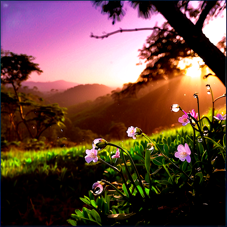 Dew-kissed Flores Morning Png Dps27 PNG image