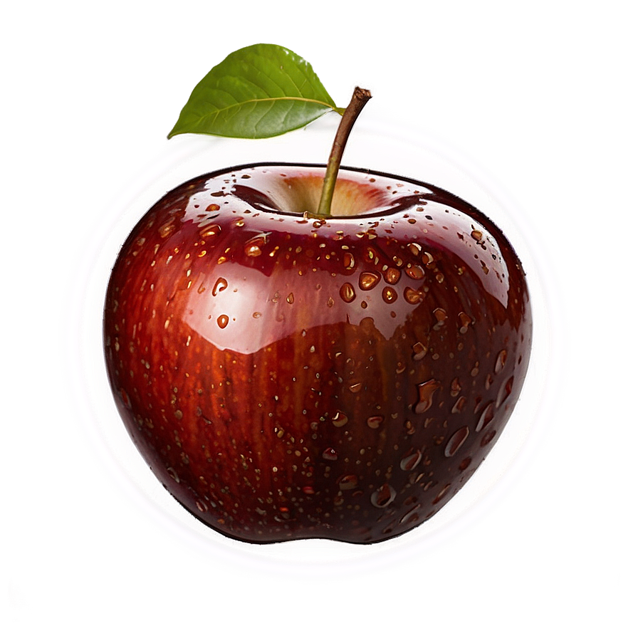 Dewy Red Apple Png Nii PNG image