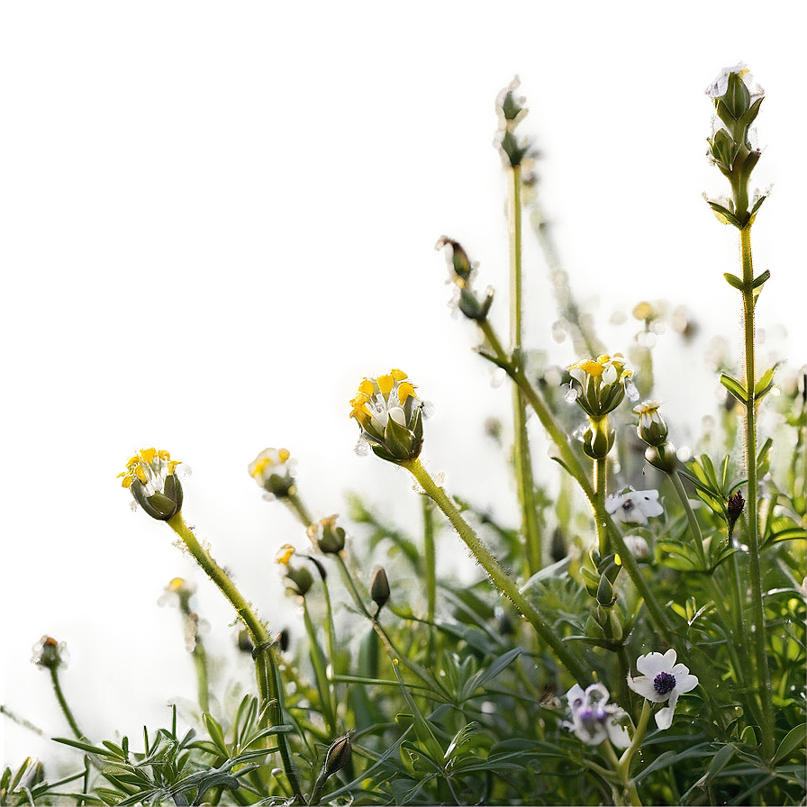 Dewy Wildflowers At Dawn Png 06202024 PNG image