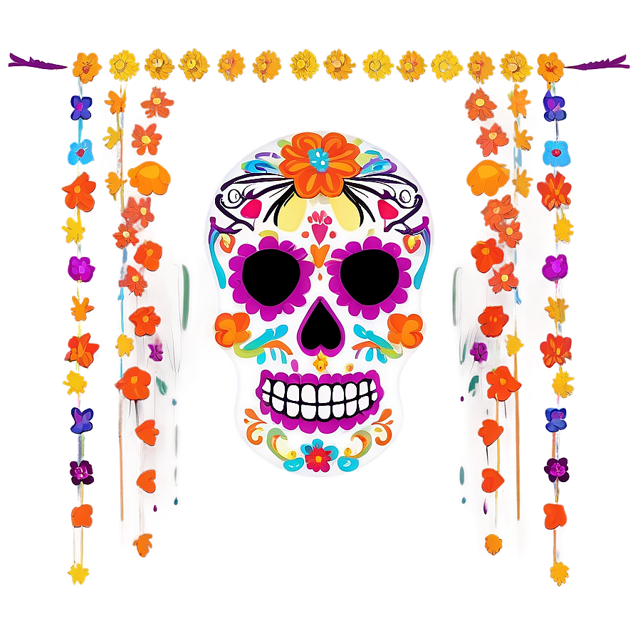 Dia De Los Muertos Calavera Decorations Png Neq PNG image