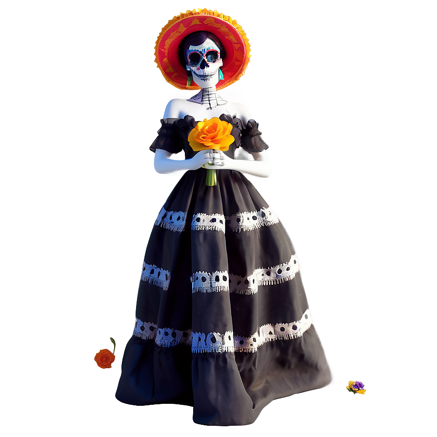 Dia De Los Muertos Catrina Figure Png Ugb8 PNG image