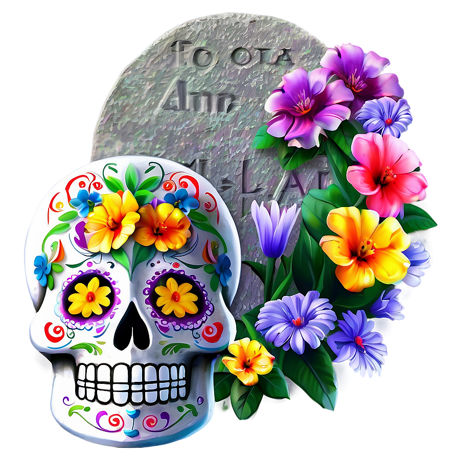 Dia De Los Muertos Decorated Graves Png 55 PNG image