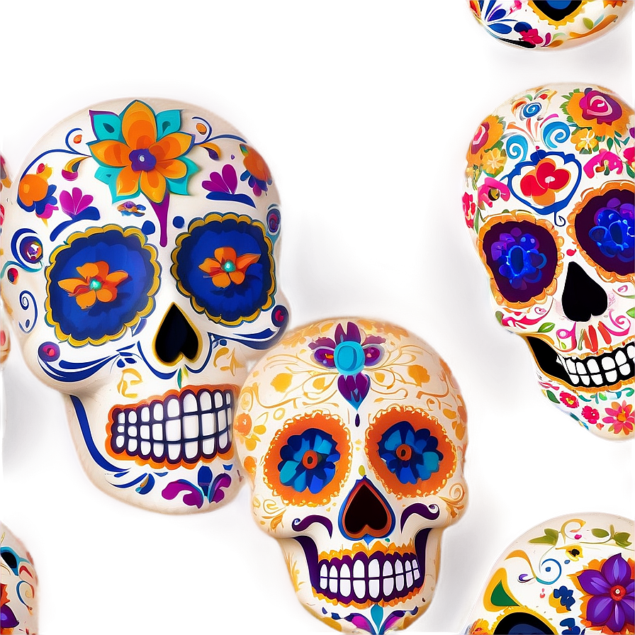 Dia De Los Muertos Themed Makeup Png 06112024 PNG image