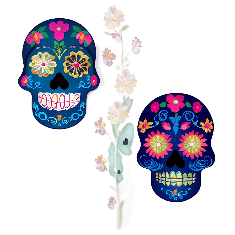 Dia De Los Muertos Themed Makeup Png 06112024 PNG image