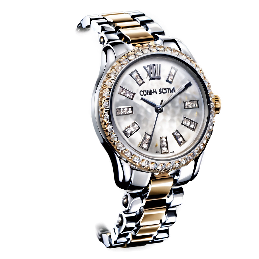 Diamond Encrusted Watch Png Qxa PNG image