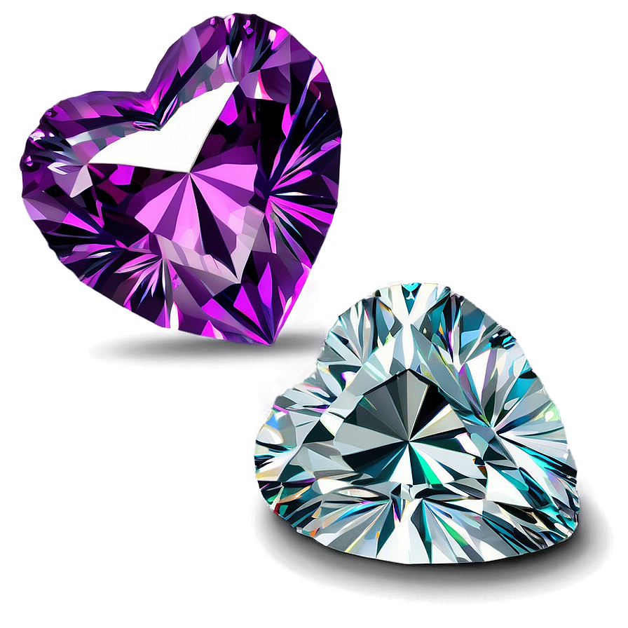 Diamond Hearts Png Teb64 PNG image