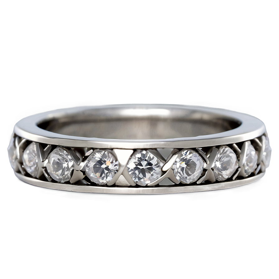 Diamond In Silver Band Png Pdn PNG image