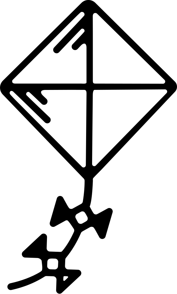 Diamond Kite Outline PNG image