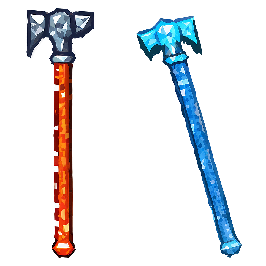 Diamond Pickaxe In Lava Png 06122024 PNG image