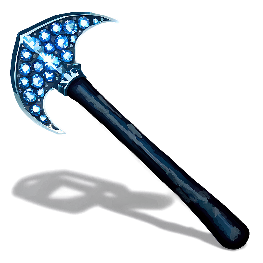 Diamond Pickaxe With Diamonds Png 06122024 PNG image