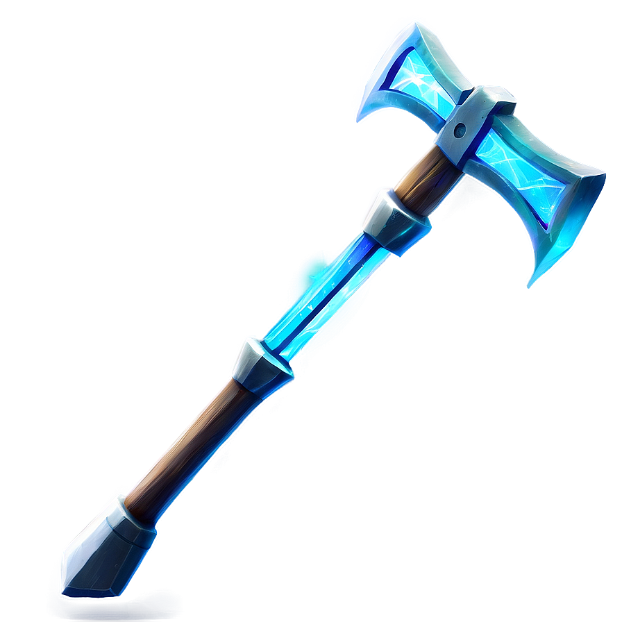 Diamond Pickaxe With Light Beam Png 2 PNG image