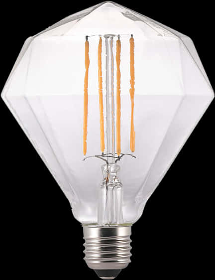 Diamond Shaped L E D Filament Bulb PNG image