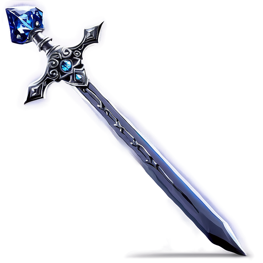 Diamond Sword On Pedestal Png 05252024 PNG image