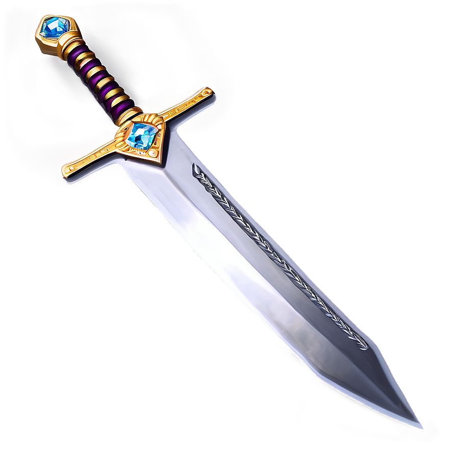 Diamond Sword With Leather Grip Png 05252024 PNG image